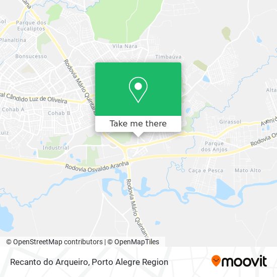Recanto do Arqueiro map