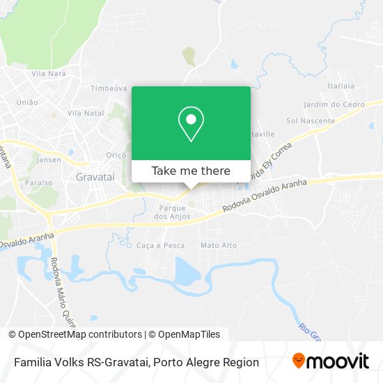 Mapa Familia Volks RS-Gravatai