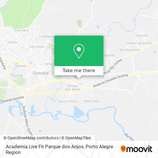 Mapa Academia Live Fit Parque dos Anjos