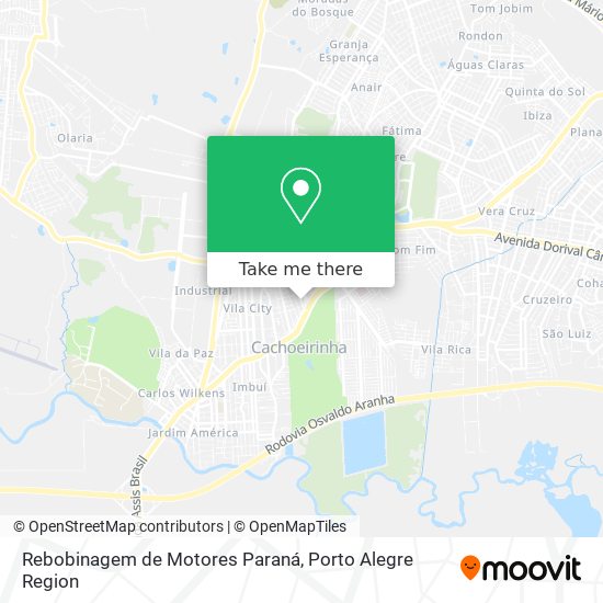 Mapa Rebobinagem de Motores Paraná