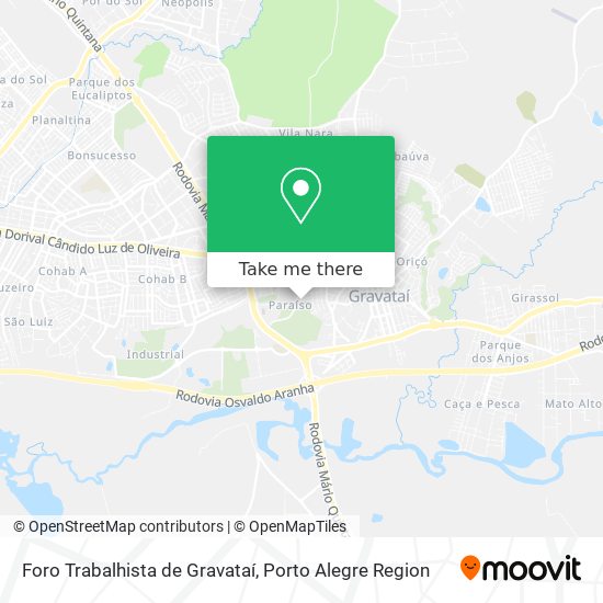 Foro Trabalhista de Gravataí map
