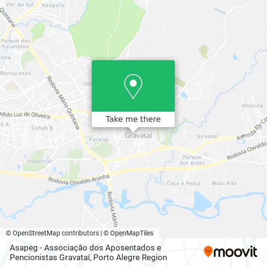 Asapeg - Associação dos Aposentados e Pencionistas Gravataí map