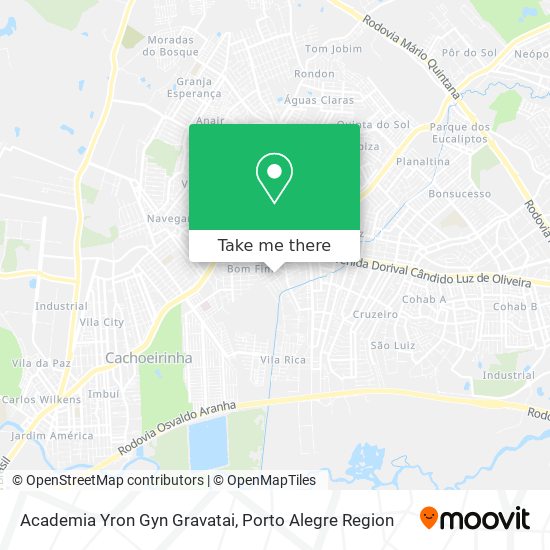 Academia Yron Gyn Gravatai map