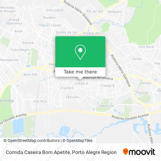 Mapa Comida Caseira Bom Apetite