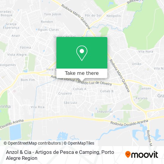 Anzol & Cia - Artigos de Pesca e Camping map