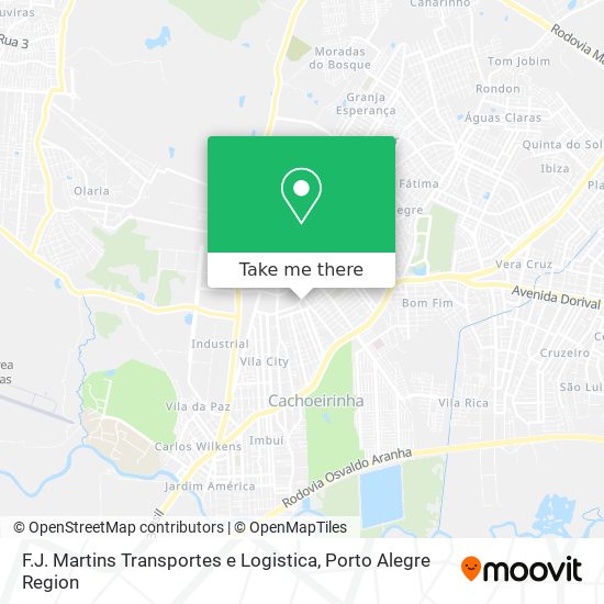 Mapa F.J. Martins Transportes e Logistica