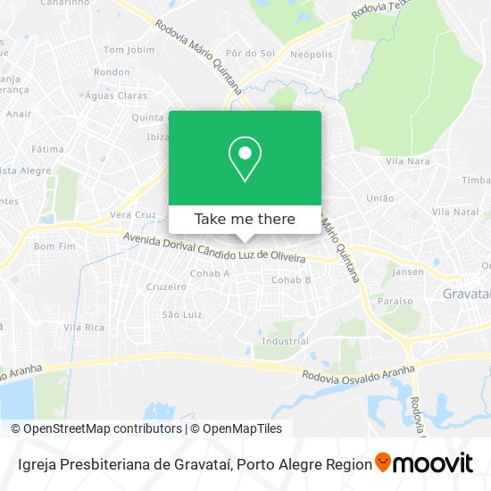 Mapa Igreja Presbiteriana de Gravataí