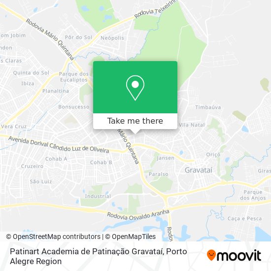 Mapa Patinart Academia de Patinação Gravataí