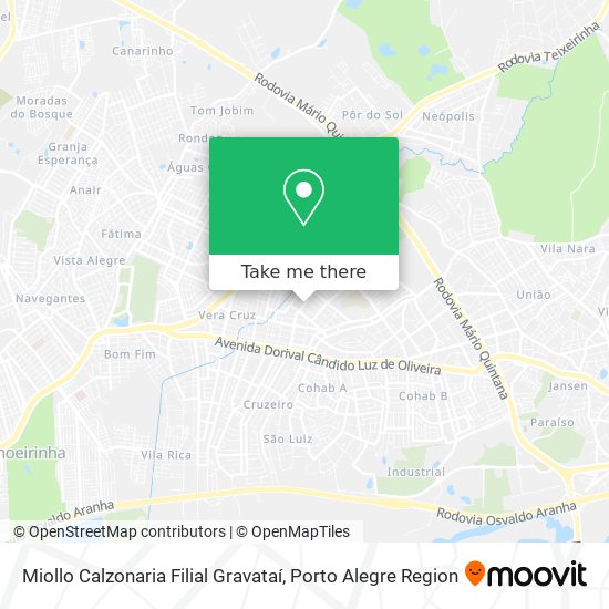 Miollo Calzonaria Filial Gravataí map