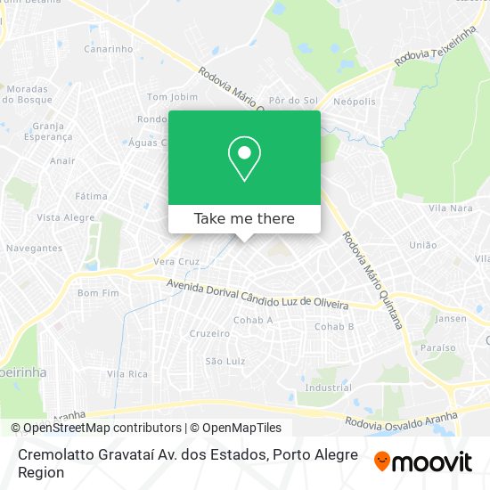 Mapa Cremolatto Gravataí Av. dos Estados