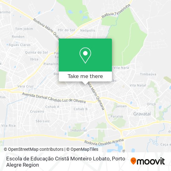 Mapa Escola de Educação Cristã Monteiro Lobato