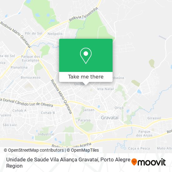 Unidade de Saúde Vila Aliança Gravataí map