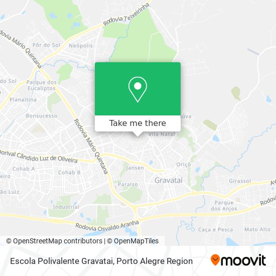 Mapa Escola Polivalente Gravatai