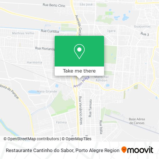 Mapa Restaurante Cantinho do Sabor