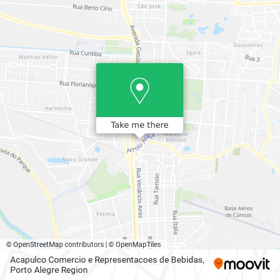 Mapa Acapulco Comercio e Representacoes de Bebidas