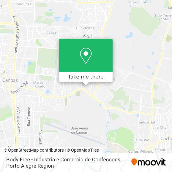 Body Free - Industria e Comercio de Confeccoes map