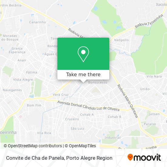Convite de Cha de Panela map