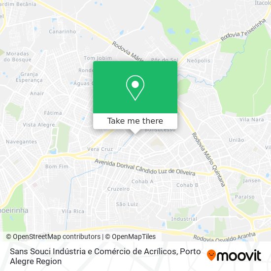 Sans Souci Indústria e Comércio de Acrílicos map