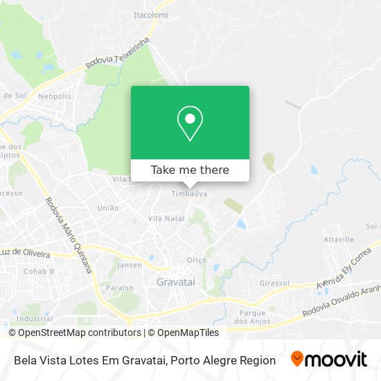 Bela Vista Lotes Em Gravatai map