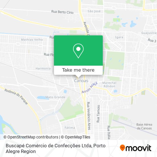 Mapa Buscapé Comércio de Confecções Ltda