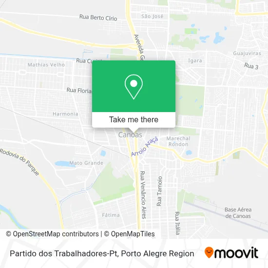 Partido dos Trabalhadores-Pt map