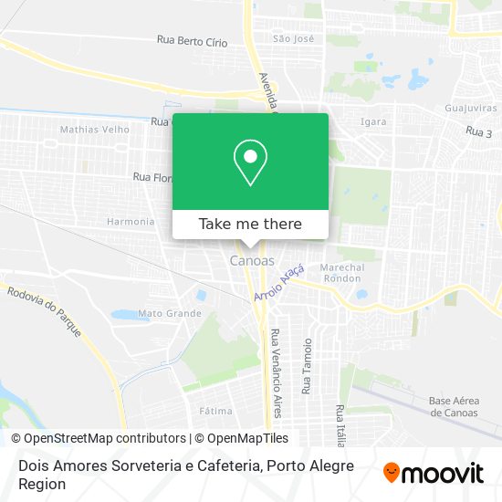 Mapa Dois Amores Sorveteria e Cafeteria