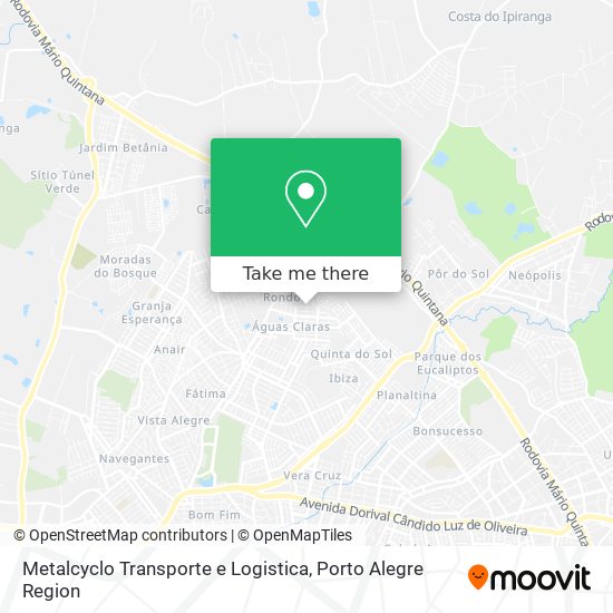Mapa Metalcyclo Transporte e Logistica