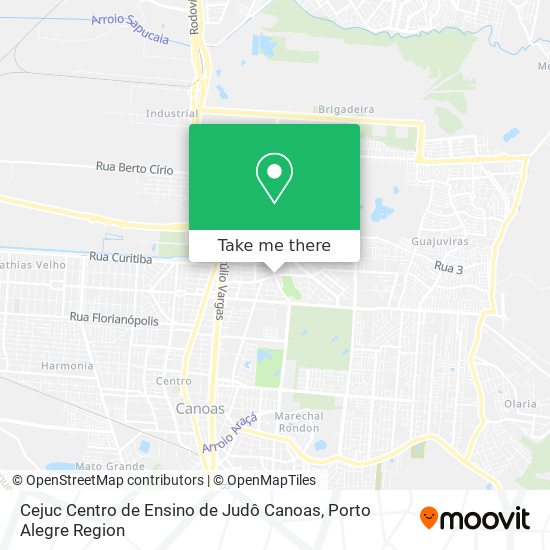 Mapa Cejuc Centro de Ensino de Judô Canoas