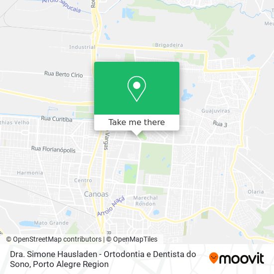 Mapa Dra. Simone Hausladen - Ortodontia e Dentista do Sono