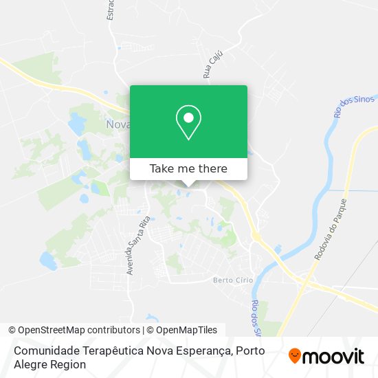 Mapa Comunidade Terapêutica Nova Esperança