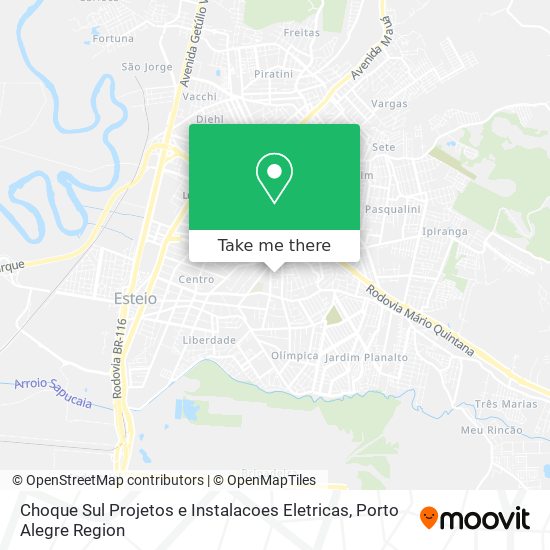 Choque Sul Projetos e Instalacoes Eletricas map
