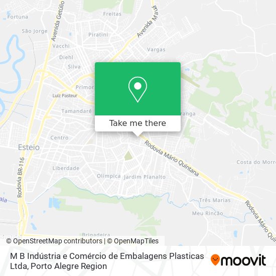 M B Indústria e Comércio de Embalagens Plasticas Ltda map