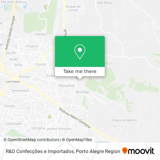 R&D Confecções e Importados map