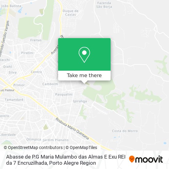 Abasse de P.G Maria Mulambo das Almas E Exu REI da 7 Encruzilhada map