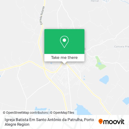 Mapa Igreja Batista Em Santo Antônio da Patrulha