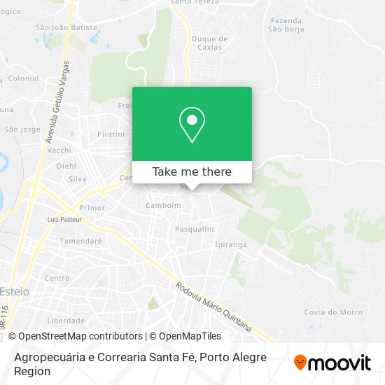 Mapa Agropecuária e Correaria Santa Fé