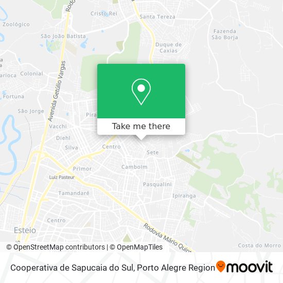 Cooperativa de Sapucaia do Sul map