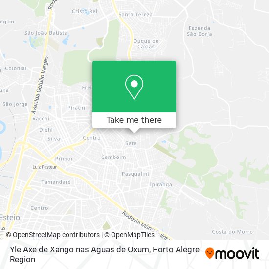 Yle Axe de Xango nas Aguas de Oxum map