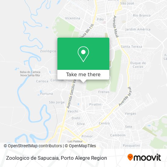 Zoologico de Sapucaia map