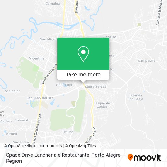 Mapa Space Drive Lancheria e Restaurante