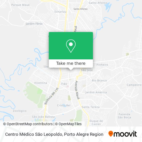 Mapa Centro Médico São Leopoldo