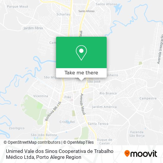 Unimed Vale dos Sinos Cooperativa de Trabalho Médico Ltda map