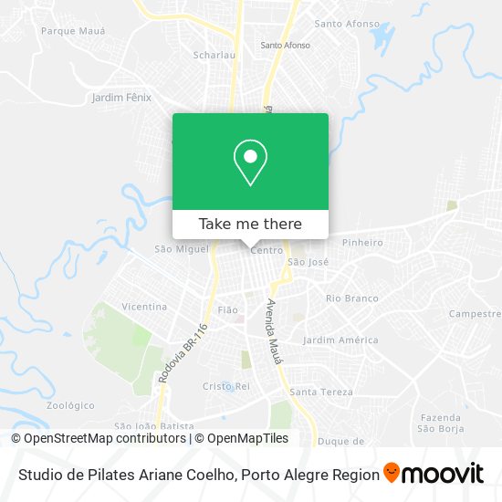 Mapa Studio de Pilates Ariane Coelho