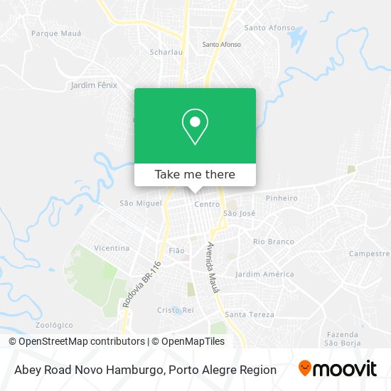 Abey Road Novo Hamburgo map