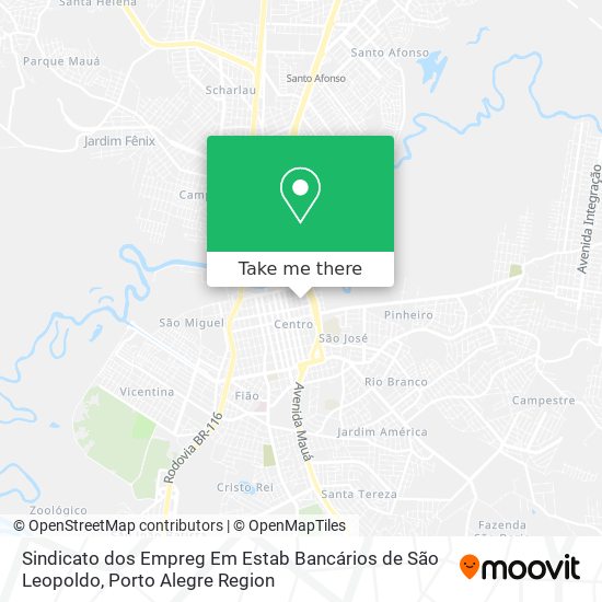 Sindicato dos Empreg Em Estab Bancários de São Leopoldo map