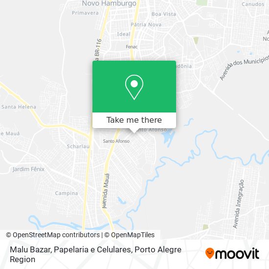 Malu Bazar, Papelaria e Celulares map