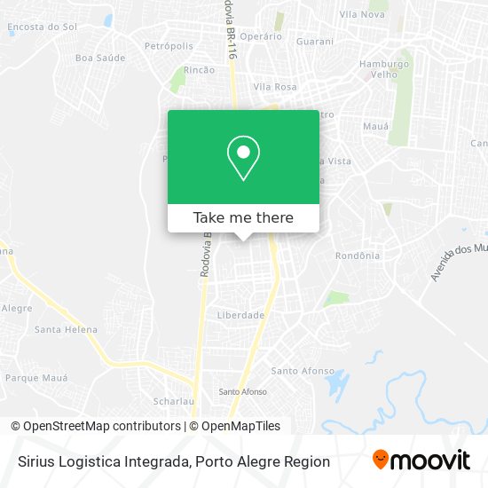Mapa Sirius Logistica Integrada