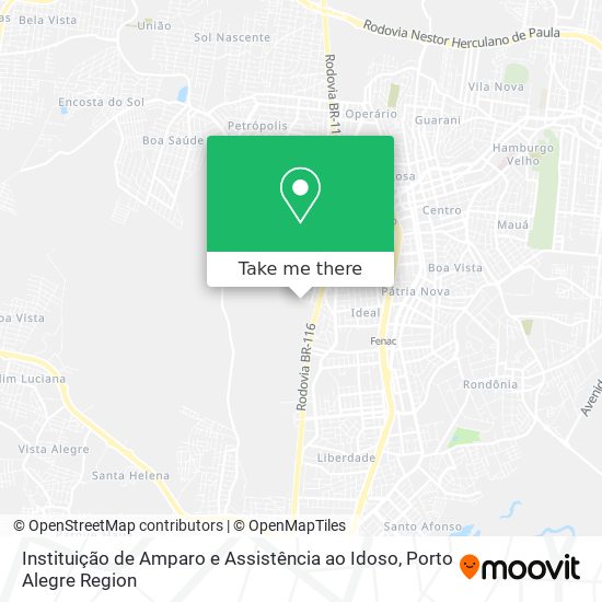 Mapa Instituição de Amparo e Assistência ao Idoso