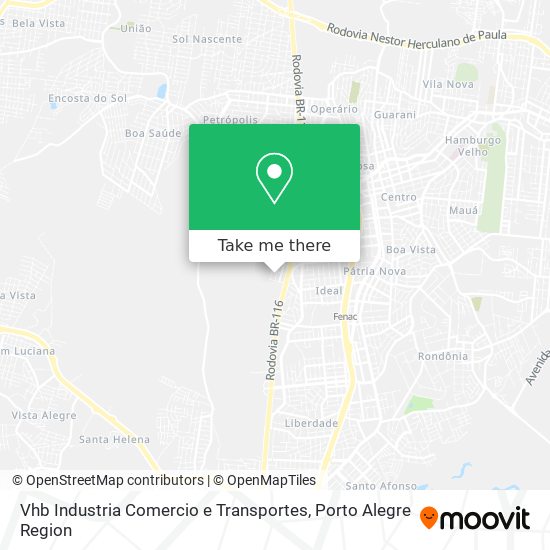 Vhb Industria Comercio e Transportes map