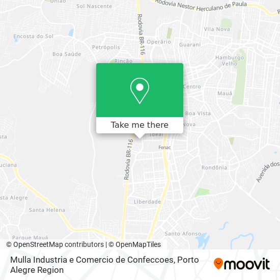 Mapa Mulla Industria e Comercio de Confeccoes